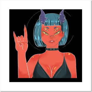 Demon Babe - Horns Posters and Art